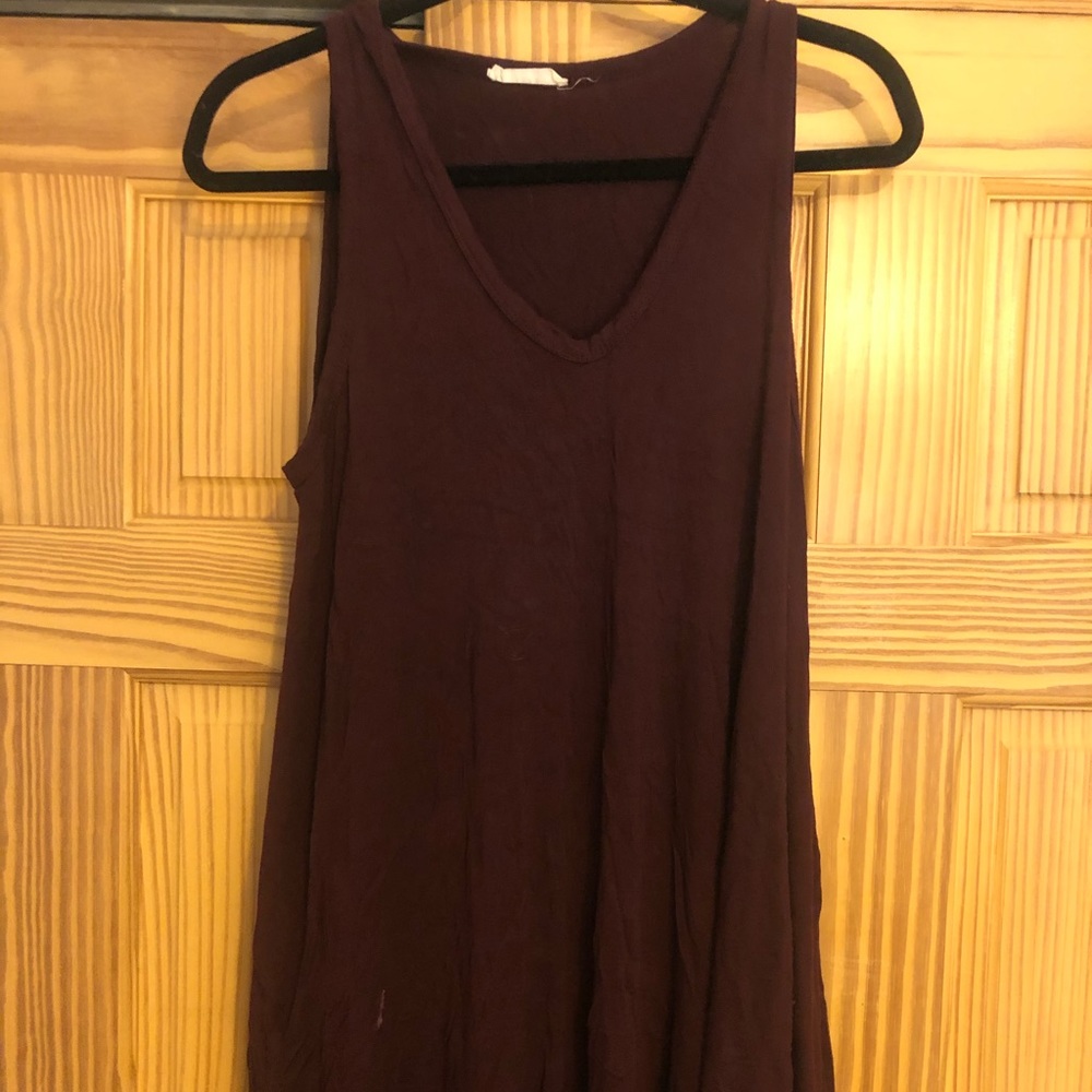 Maroon lush jersey dress